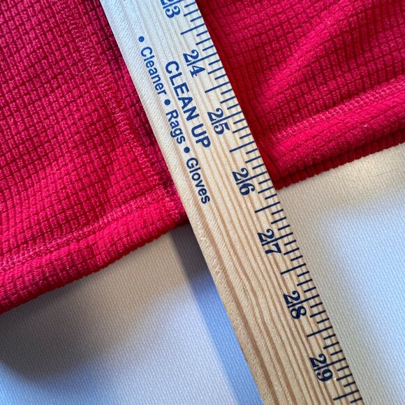 The North Face 1/4 Zip Pullover Mens Med Red Waffle Fleece Athleisure Outdoors - Picture 7 of 12